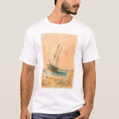Brits schip "Viscata" gebleekt (0533A) T-shirt (Voorkant)