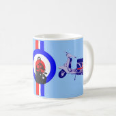 Brits scooter koffiemok (Voorkant rechts)