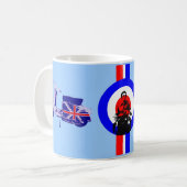 Brits scooter koffiemok (Voorkant links)