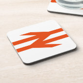 Brits spoor dubbele pijl logo bier onderzetter (Linkerzijde)