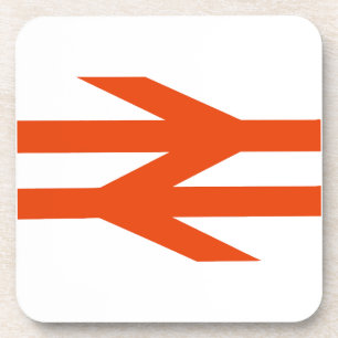 Brits spoor dubbele pijl logo bier onderzetter