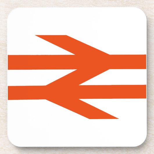Brits spoor dubbele pijl logo bier onderzetter (Voorkant)