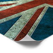 Brits staaleffect met vlag poster (Hoek)