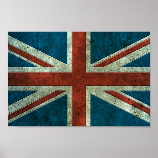Brits staaleffect met vlag poster (Voorkant)