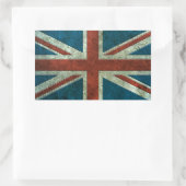 Brits staaleffect met vlag rechthoekige sticker (Tas)