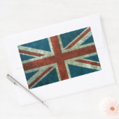 Brits staaleffect met vlag rechthoekige sticker (Envelop)