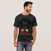 Brits staatsburger Jamaican Roots Afro Half Groot- T-shirt (Voorkant volledig)