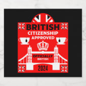 Brits staatsburgerschap geschenken bier etiket (Enkel label)