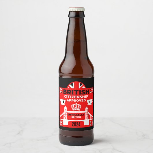 Brits staatsburgerschap geschenken bier etiket (Voorkant)