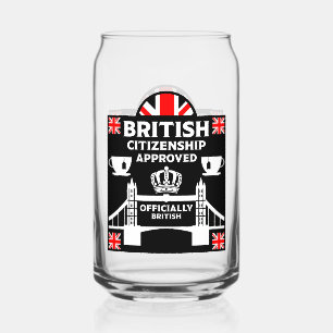 Brits staatsburgerschap geschenken blikvorm glas