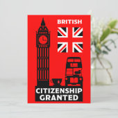 Brits staatsburgerschap geschenken feestdagenkaart (Staand voorkant)
