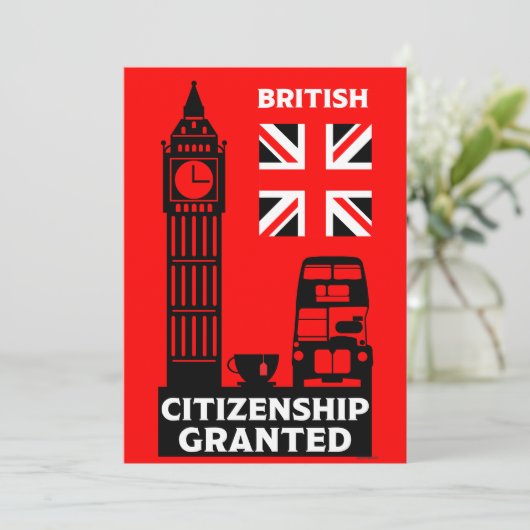 Brits staatsburgerschap geschenken feestdagenkaart (Staand voorkant)