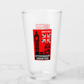 Brits staatsburgerschap geschenken glas (Voorkant)