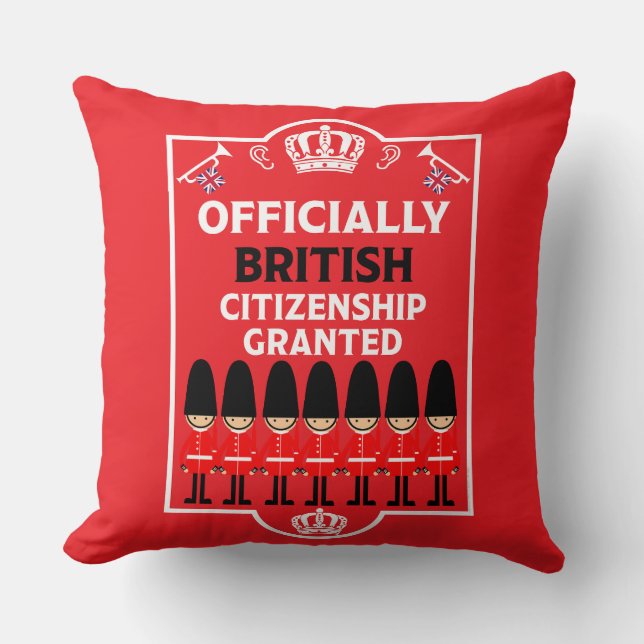 Brits staatsburgerschap geschenken kussen (Voorkant)