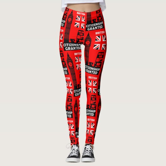 Brits staatsburgerschap geschenken leggings (Voorkant)