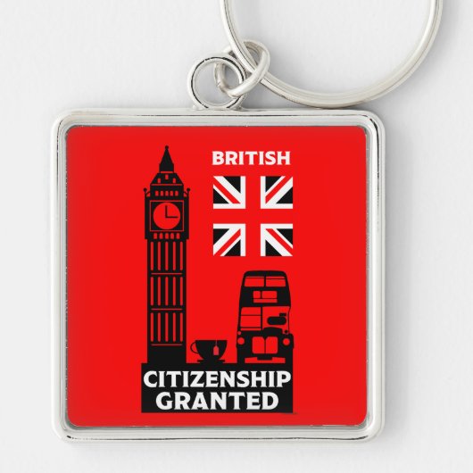 Brits staatsburgerschap geschenken sleutelhanger (Voorkant)