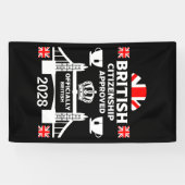 Brits staatsburgerschap geschenken spandoek (Horizontaal)
