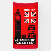 Brits staatsburgerschap geschenken spandoek (Verticaal)