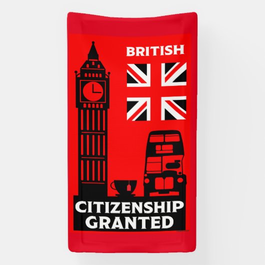 Brits staatsburgerschap geschenken spandoek (Verticaal)