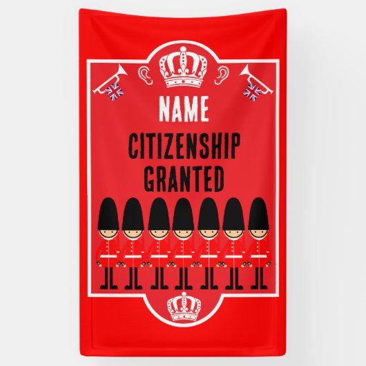 Brits staatsburgerschap geschenken spandoek (Verticaal)