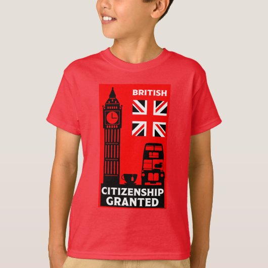 Brits staatsburgerschap geschenken t-shirt (Voorkant)