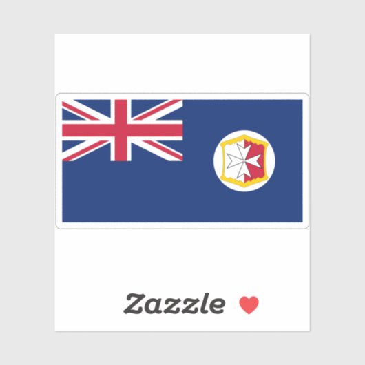 Brits staatsvaandrig Malta ( 1875 - ca. 1898) Sticker (Vel)