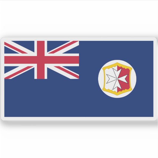 Brits staatsvaandrig Malta ( 1875 - ca. 1898) Sticker (Voorkant)