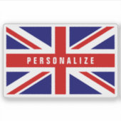 Brits Sticker van vinyllaptop met vlag van de Brit (Voorkant)