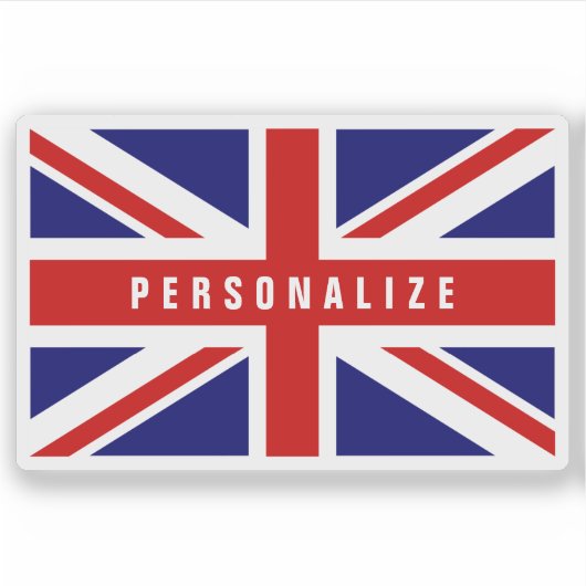 Brits Sticker van vinyllaptop met vlag van de Brit (Voorkant)