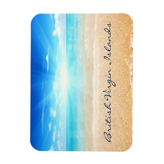 Brits strand op de Maagdeneilanden Magneet (Verticaal)