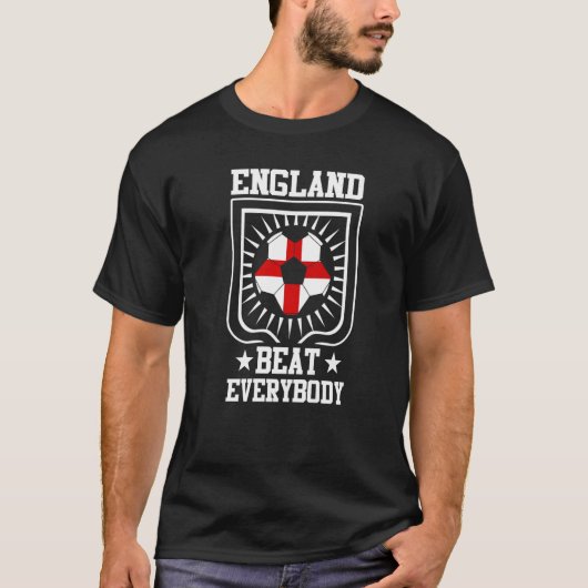 Brits supporter Engeland verslaat Iedereen Voetbal T-shirt (Voorkant)