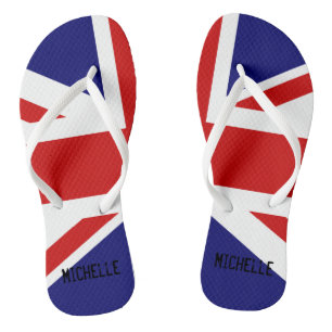 Brits teenslipper onder de vlag van de EU met naam Teenslippers