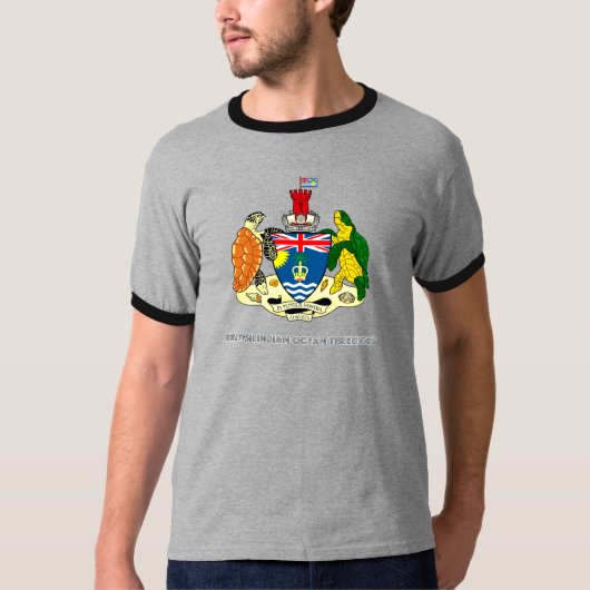 Brits territoriaal wapenschild in de Indische Ocea T-shirt (Voorkant)