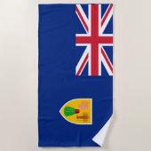 Brits Territorium Turks & Caicos Vlag Strandhanddo Strandlaken (Voorkant)