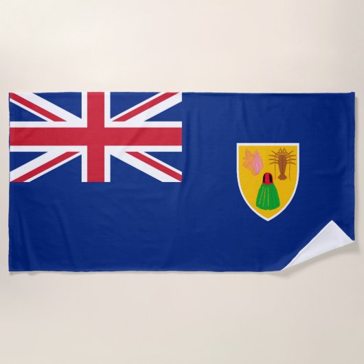 Brits Territorium Turks & Caicos Vlag Strandlaken (Voorkant)
