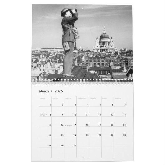 Brits thuisfront in de Tweede Wereldoorlog Kalender (Mar 2026)