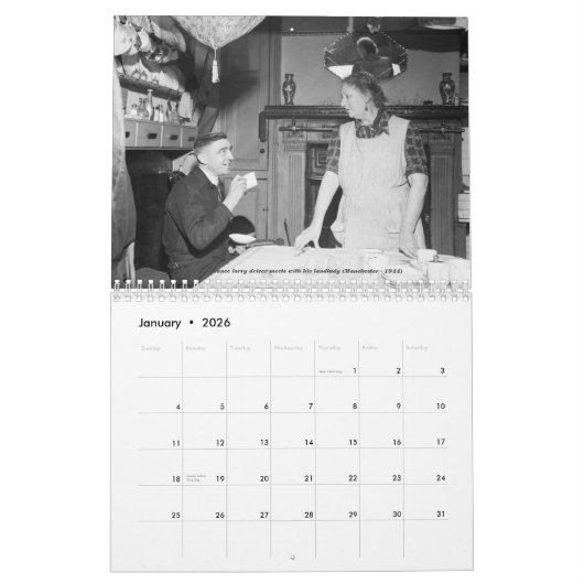 Brits thuisfront in de Tweede Wereldoorlog Kalender (Jan 2026)