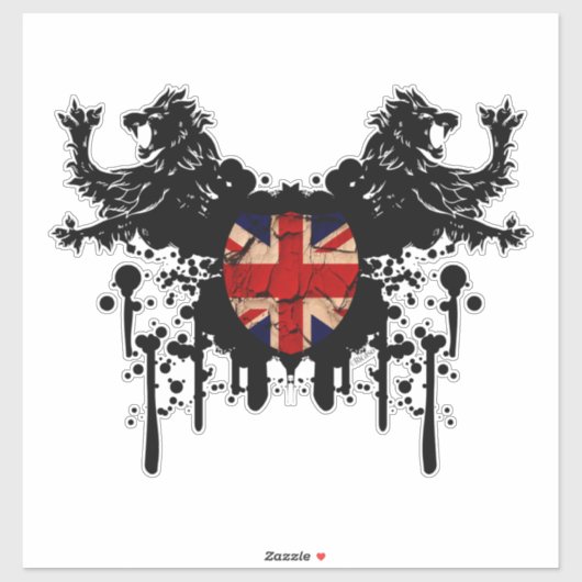 Brits toneel en vlootsegment sticker (Vel)