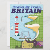 Brits  treinreisposter kaart (Voorkant)