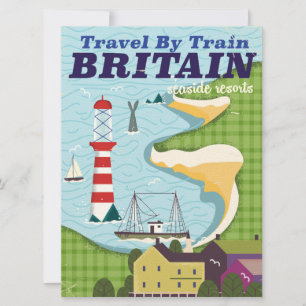 Brits  treinreisposter kaart