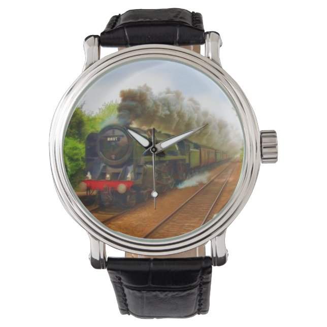 Brits treinstuurstation voor trainspotters horloge (Voorkant)