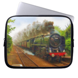 Brits treinstuurstation voor trainspotters laptop sleeve