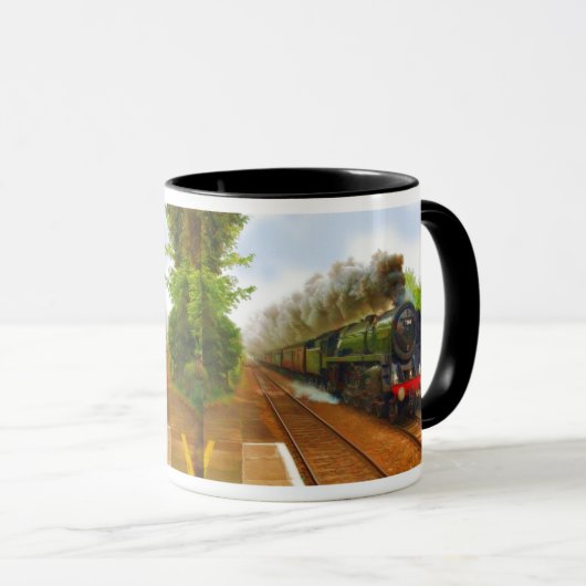 Brits treinstuurstation voor trainspotters mok (Voorkant rechts)