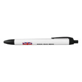 Brits Uniepaperk met aangepaste promo-tekst Zwarte Inkt Pen (Bovenkant)