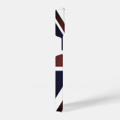 Brits Unievaartuig vlag aangepaste naam iPhone 14  Hoesje (Rechterkant)