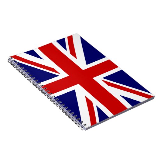 Brits Unievaartuig vlag van Engeland spiraal notit Notitieboek (Rechterzijde)