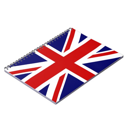 Brits Unievaartuig vlag van Engeland spiraal notit Notitieboek (Linkerzijde)