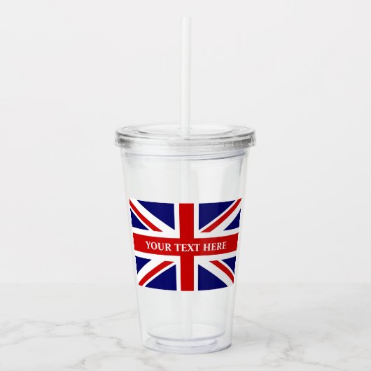 Brits Unievaartuig vlag Verenigd Koninkrijk Acryl Drinkbeker (Voorkant)