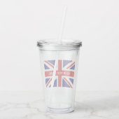 Brits Unievaartuig vlag Verenigd Koninkrijk Acryl Drinkbeker (Achterkant)