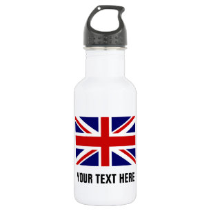 Brits Unievaartuig vlaggen aangepaste drink waterf Waterfles